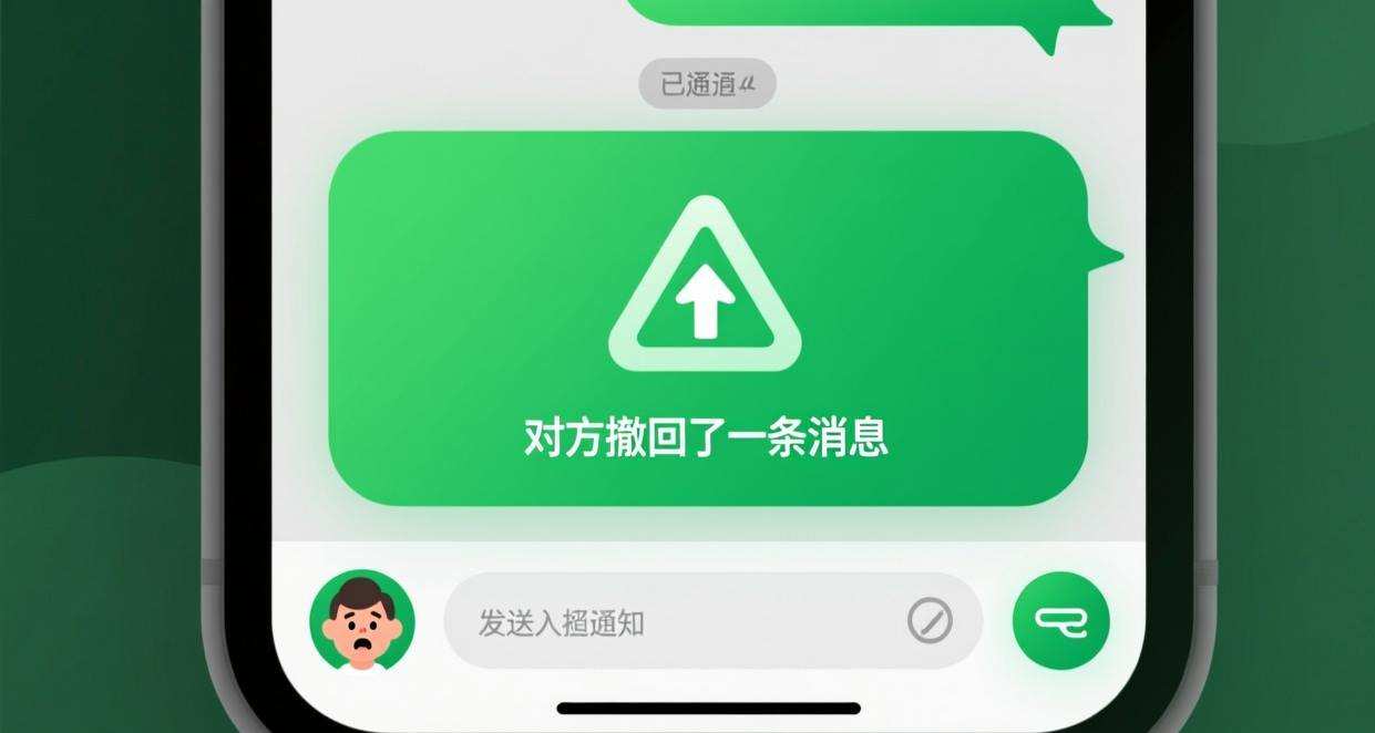 安心聊撤回消息后的提示效果